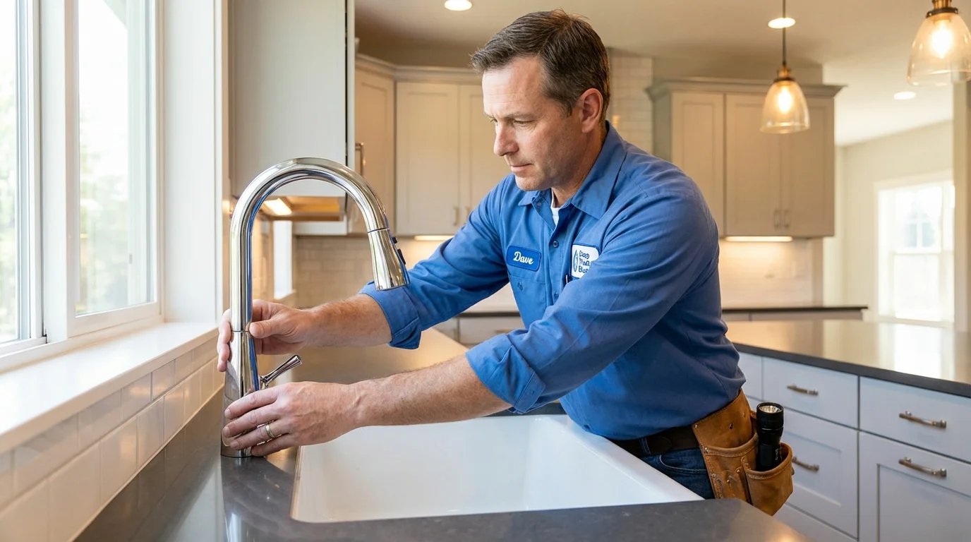 Kitchen faucet installation by Johns Plumbing LLC in Bargersville
