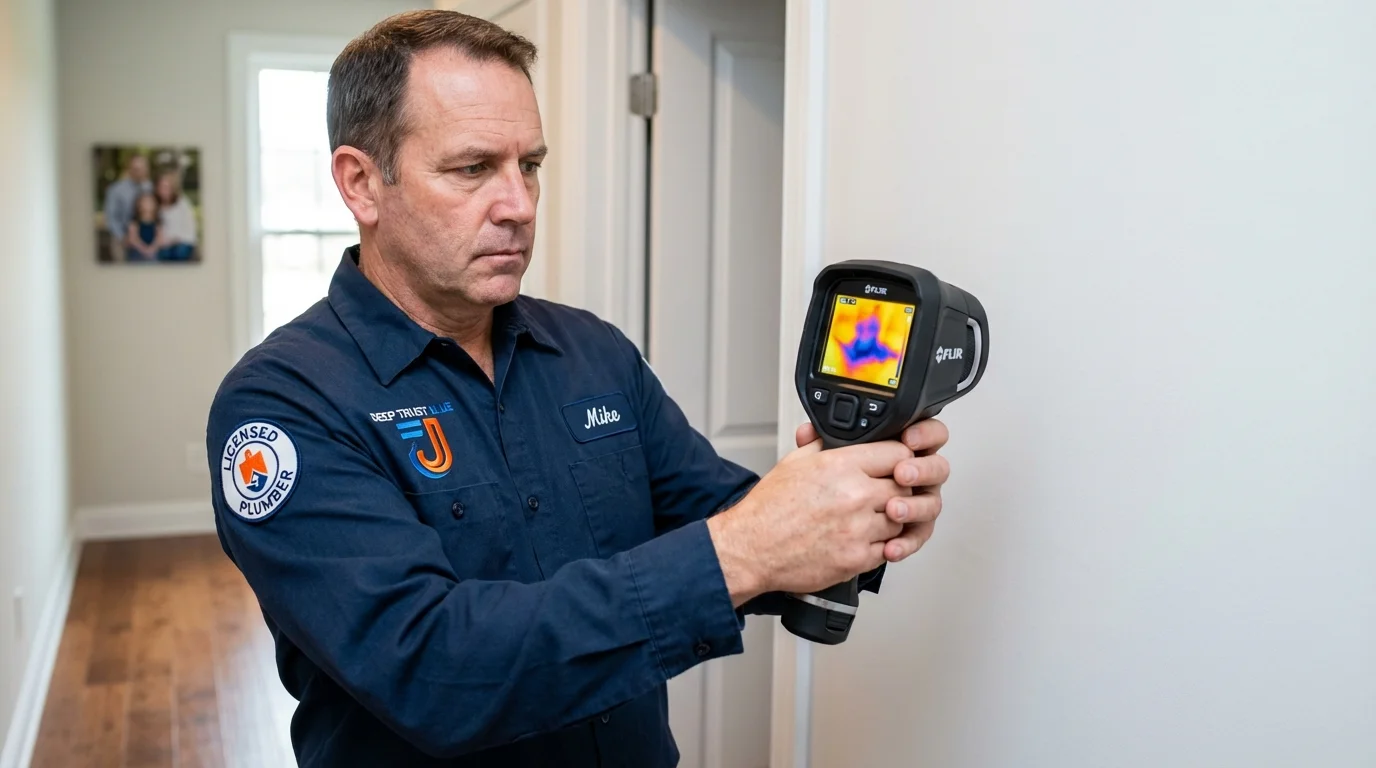 Thermal imaging leak detection by Johns Plumbing LLC in Bargersville